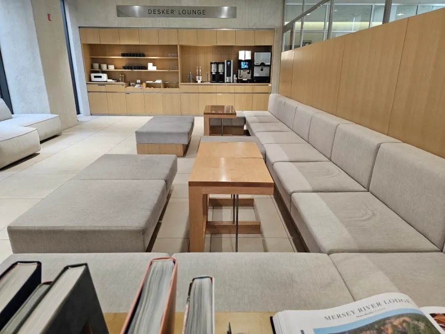 lounge area inside DESKER Lounge Hongdae Seoul