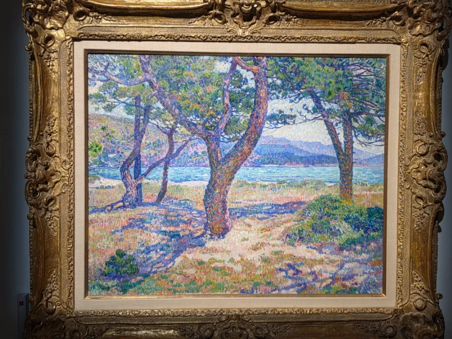 Impressionist landscape painting displayed at the Asia Culture Center in Gwangju
