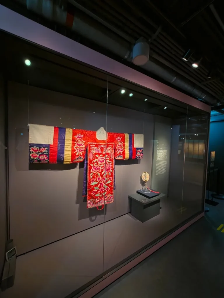 Traditional Korean embroidered robe at Seoul Museum of Craft Art