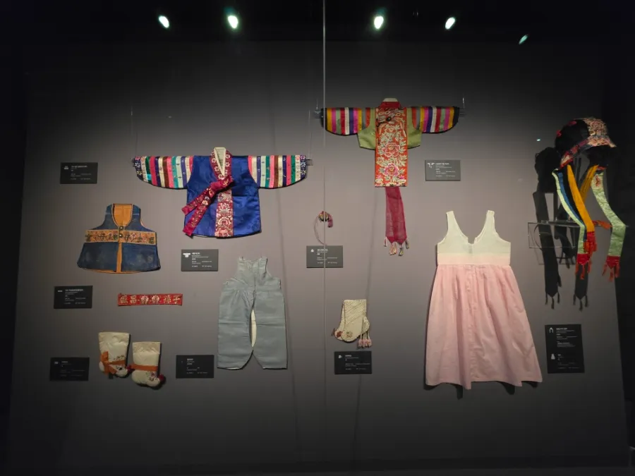 Traditional Korean embroidered clothing at Seoul Museum of Craft Art