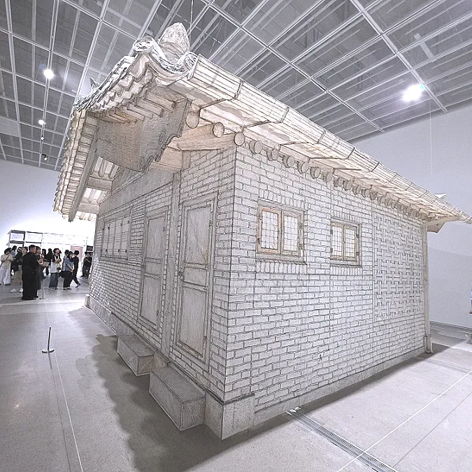 Building rubbing installation by Do Ho Suh