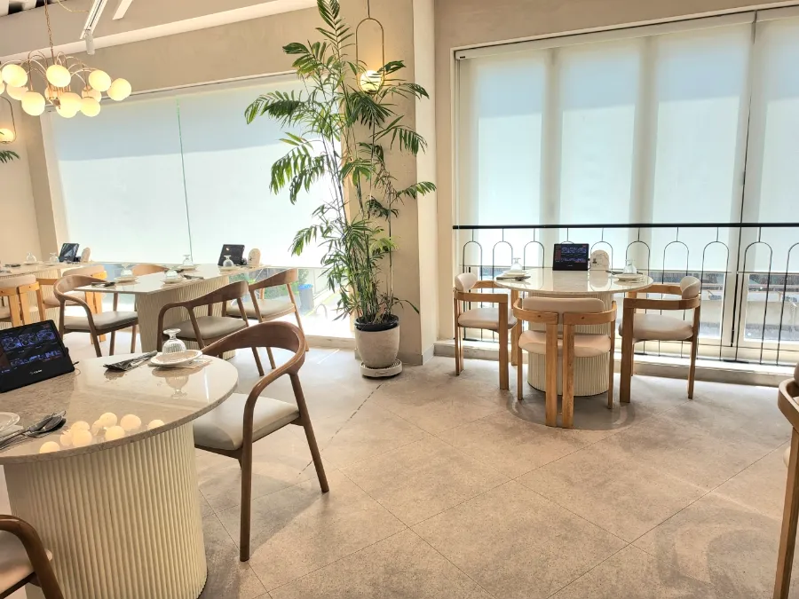 Bright interior of The Mignon Seoul in Gangnam